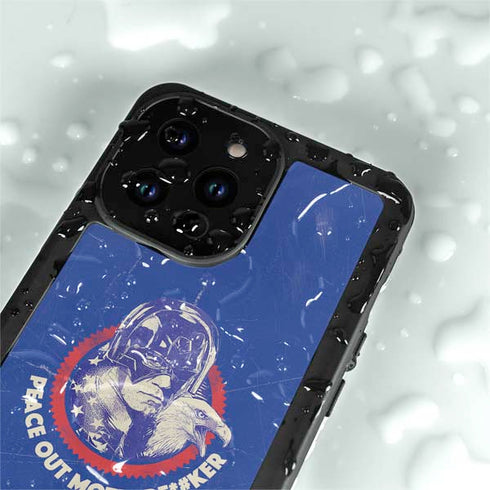 DC Comics Peacemaker Peace Out iPhone 15 Pro Waterproof Case